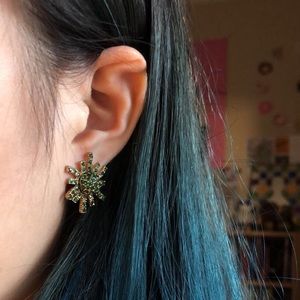 J.Crew Emerald Sun Earrings